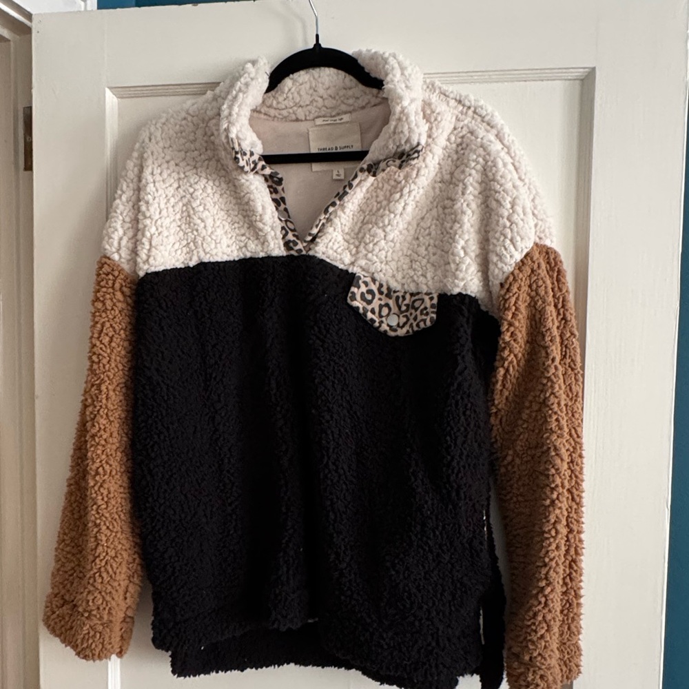 Thread & Supply color block pullover
